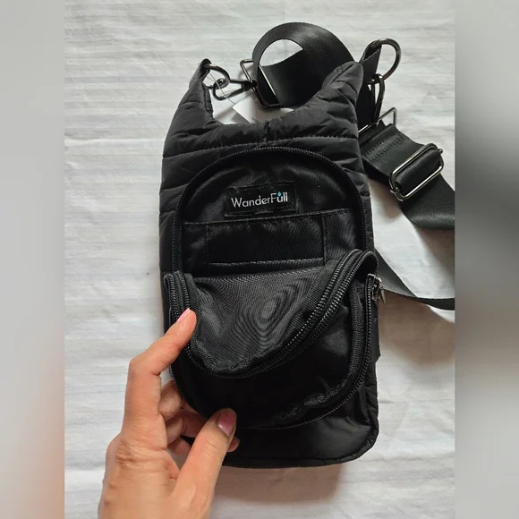 Wander Black Quilted Crossbody Bag - Picture 3 of 6